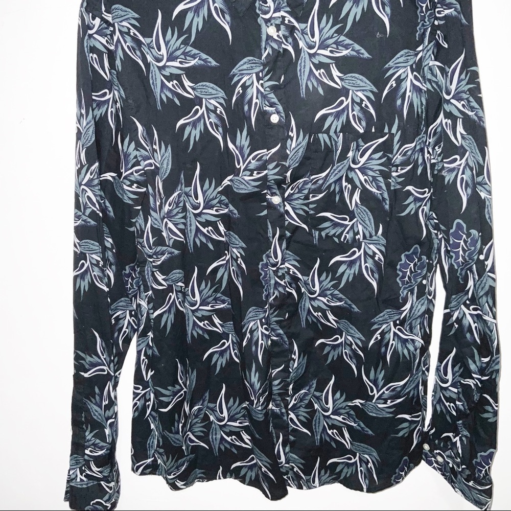 Leaf Print Button Down - image 4